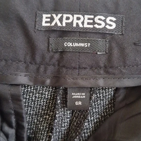 Express Black and Gray Columnist Pants Size 6 - Picture 9 of 10